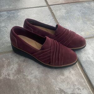 Burgundy‎ Clarks Sharon Villa Women's 8